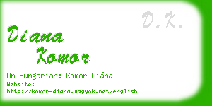 diana komor business card