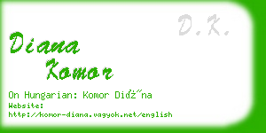 diana komor business card